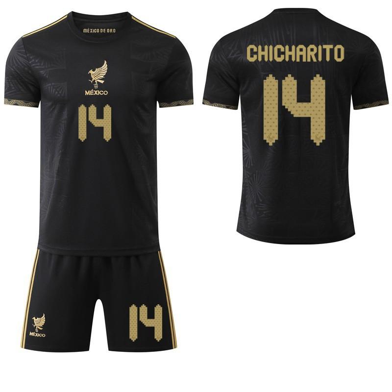 Maglia America's Cup 2025-26 Nero Oro Squadra Nazionale Messico Calcio Commemorativo