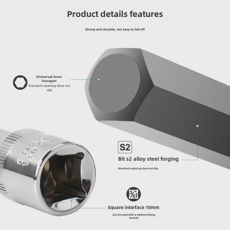 "20pc Hexagon Socket & Hex Wrench Set: Includes Extended Wind Screwdriver Heads"