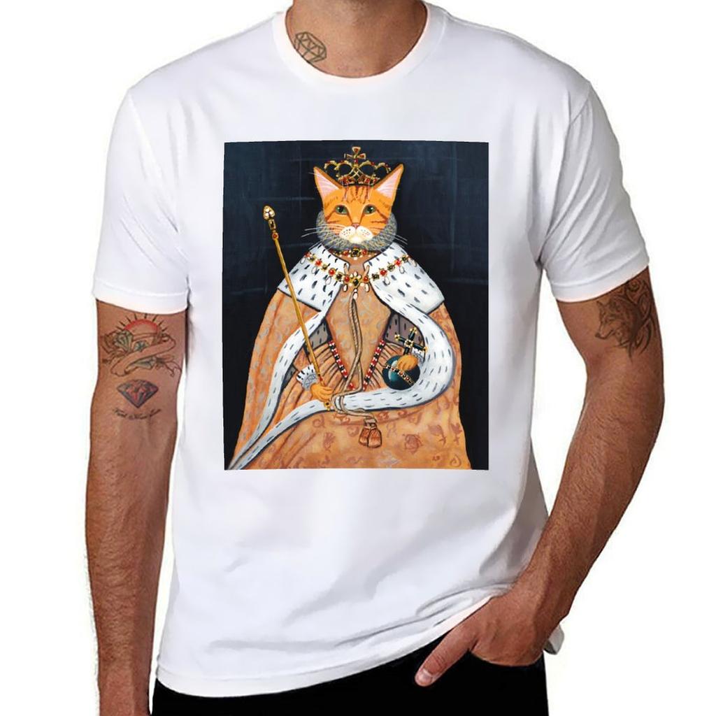 The Coronation Elizabethan Cat Tshirt Festive Simple Tshirt
