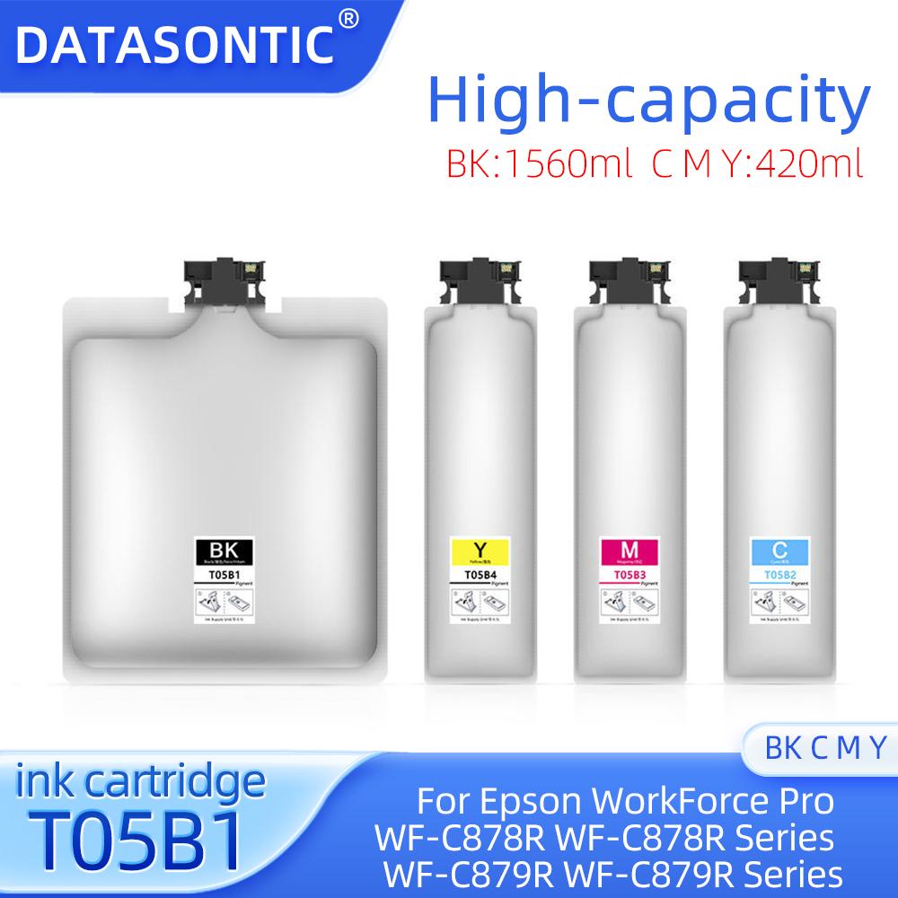 T05B1 T05B2 T05B3 T05B4 Compatible Cartridge With Pigment Ink For Epson WorkForce Pro WF-C878R C879R C878R C879R Printer Ink Bag