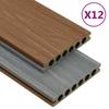 VidaXL WPC Terrace Panels and Accessories Brown-grey 30 M² 4 M