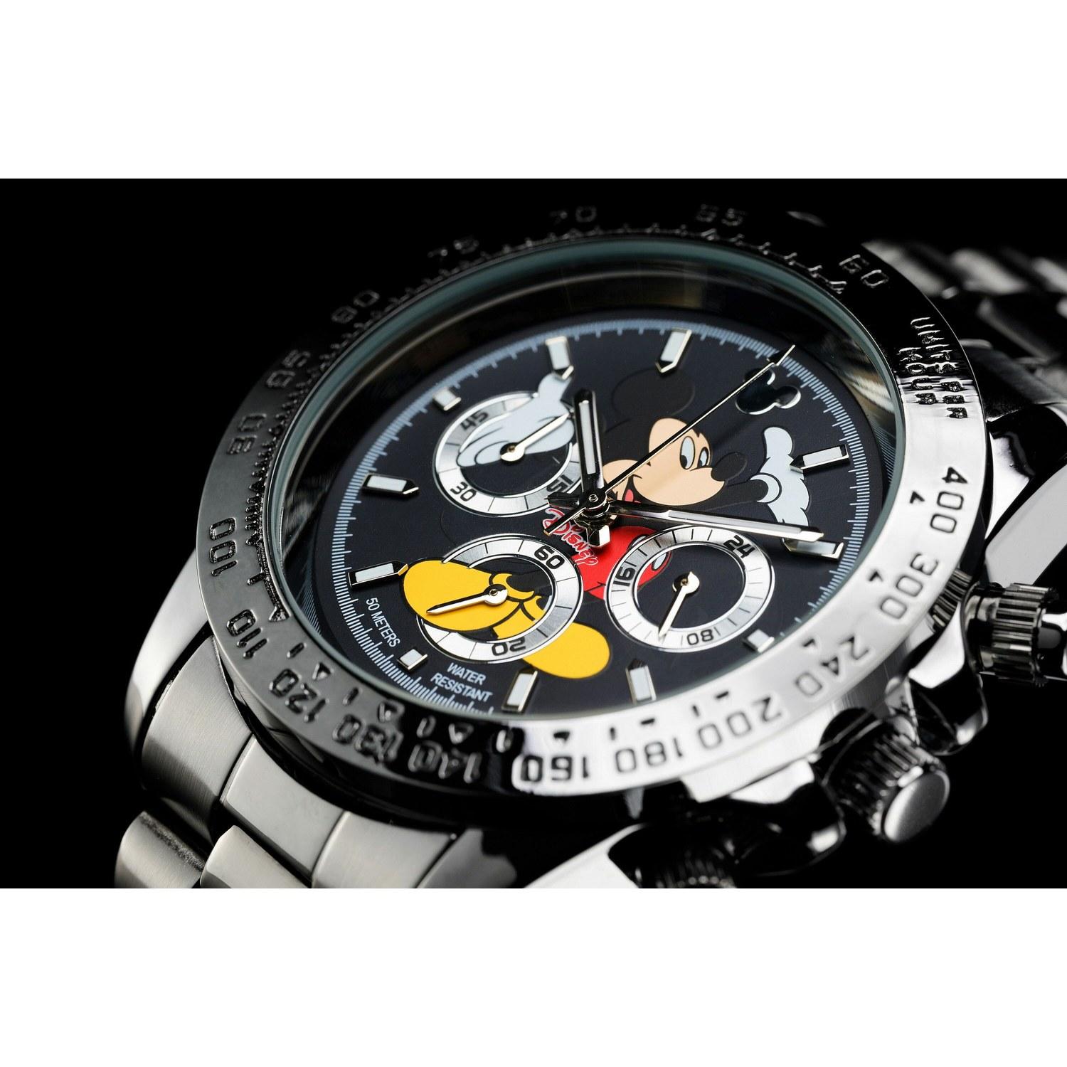 ANOTHER HEAVEN Anazaa Hebun Disney Mickey Mikkii Wristwatch Vintage Reproduction Model Daytona (Full-Black)
