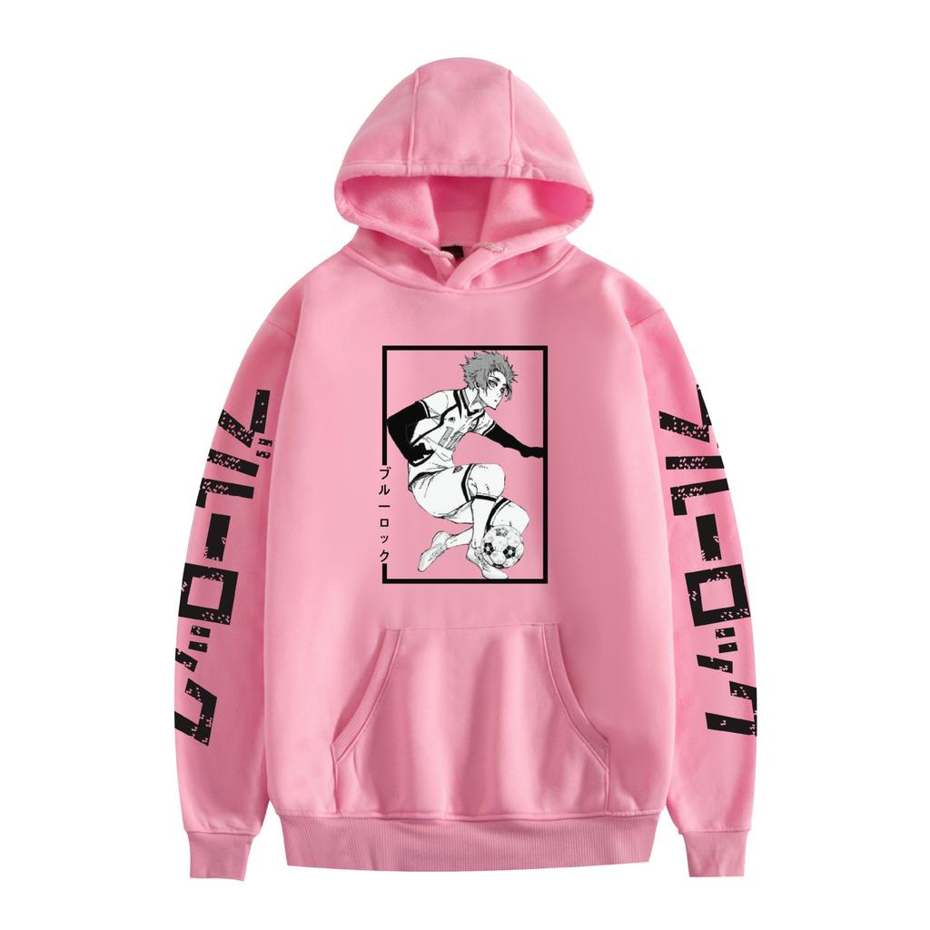 BLUE LOCK Man Hoodie Sweatshirt für Herren Damen Unisex Grafikdruck Cooles Streetwear Hoodie