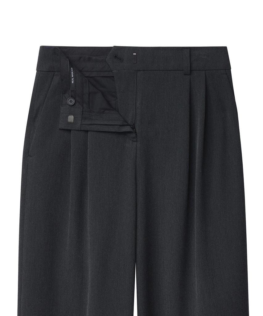 MUSINSA STANDARD WOMAN Women'S Wide Bermuda Half Slacks [Gray]