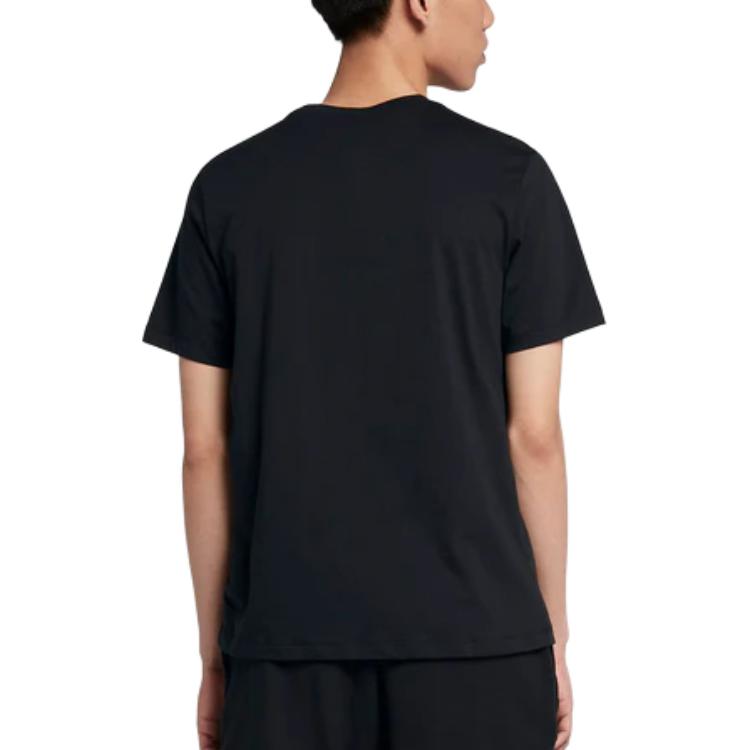 Nike T Shirts Men's Black Crew Neck Moderate Straight Fit CI9641-010