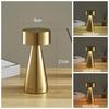 Modern LED Dining Table Lamp 3-Color Retro Bar Night Light Touch Sensor Rechargeable Coffee Table Decorative Lamp Metal Shade