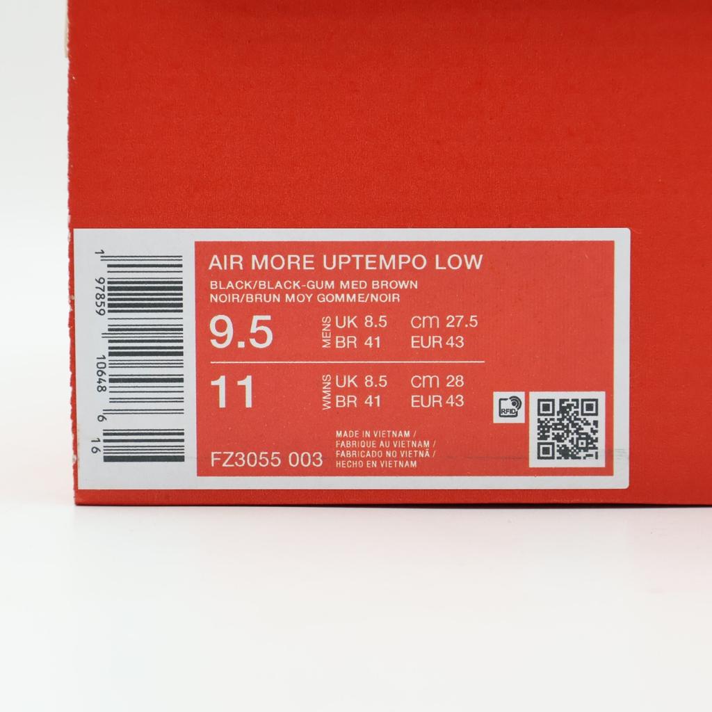 FZ3055-003 Nike Air More Uptempo Low Black Gum Medium Brown Black (Men's)