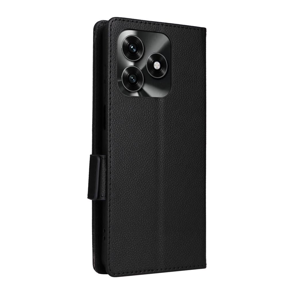 Leather Case for Honor X5c 4G/X5c Plus 4G/Play10A 4G Litchi Texture Wallet Phone Cover with Wrist Strap