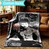 1PC Custom Name Blanket Dynamic Bruce-Lee Pose Flannel blankets Patterns Throw Blanket All-Season Soft Gift for Couch, Bed, Camping, Birthday gifts