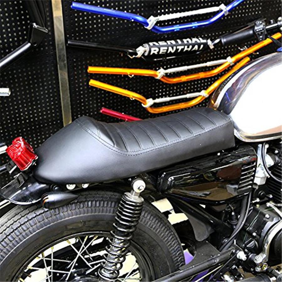 Motorcycle Flat Custom Vintage Saddle Cafe Racer Seat/Crocodile Leather Seat For Honda CB125S CB200 CB350 CL350 CB400