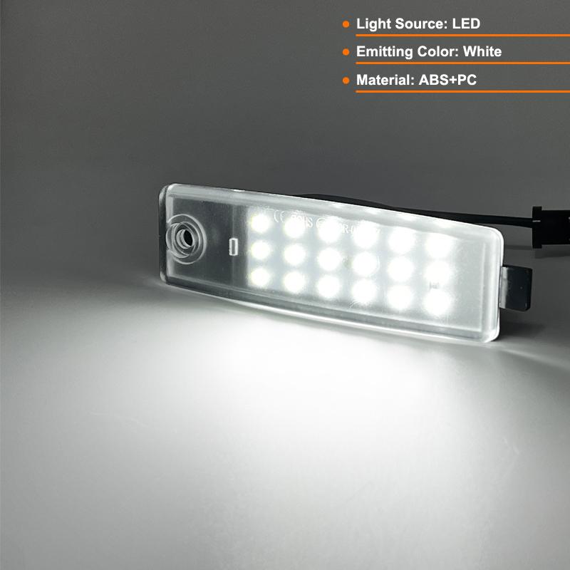 2Pcs White LED License Plate Light For Toyota Harrier Hiace Highlander Kluger Land Cruiser RAV4 Lexus RX300 Number Plate Lamp License Plate Lights 2