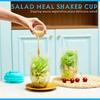 Paquete de 2, 1000 ml/33.8 oz, Vaso para Ensalada, Agitador de Ensalada, Contenedor de Plástico Saludable para Ensalada, Con Tenedor, Compartimento para Aderezo, Vaso para Ensalada de Picnic, Almuerzo, Desayuno