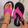 Fashion Women Slippers Rainbow Color Platform Flip Flops Summer Thick Sole Slippers Lightweight Wedges Sandals Beach Shoes Slides Women