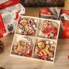 12pcs Wooden Christmas Ornaments Cute Biscuits Couple Faceless Santa Christmas Home Party Ornaments Decorations