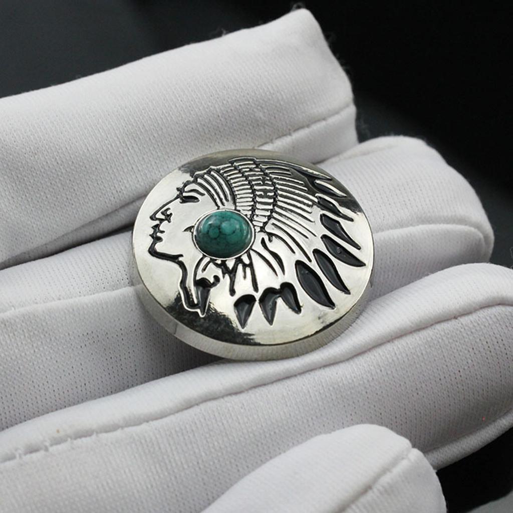 5 Pcs Leather Decorative Button Imitation Turquoise Buttons Flower Clothes Buttons for Jewelry Making Decoration