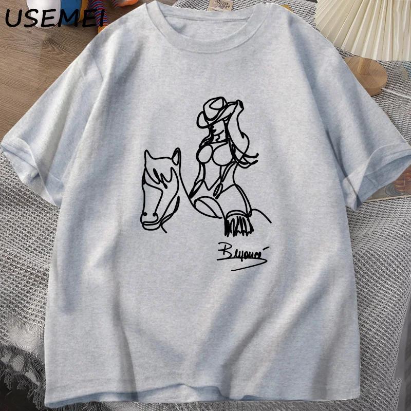 Beyonce Renaissance World Tour T-shirt Men Women Cotton Print T-shirt Summer Casual Short Sleeve Tee Shirt Fans Clothes