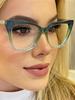 Trendy Lightweight TR90 TR90 Vintage Cat Eye Anti-blue Light Eyeglasses Spectacle Frame Frame Ladies Latest Ultra-light Frame Glasses