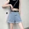 High-Waisted Denim A-Line White Shorts for Women - Summer 2024 Trend
