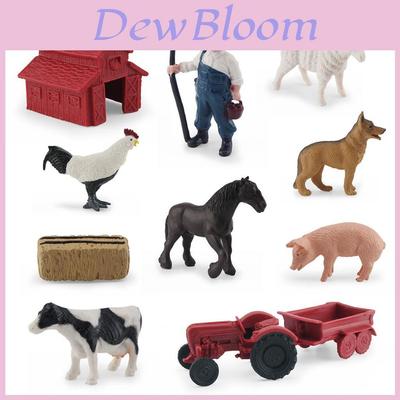Farm Life Animal Figurine Set Pvc Farmyard Scene Model For Childrens Play And Collection