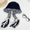 New Winter Windproof Warm Cute Bear Ear Knit Hat With Soft Ear Protection
