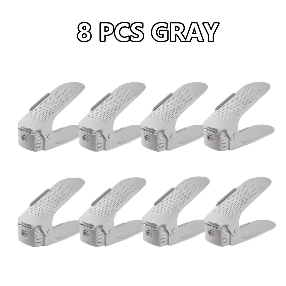 6/8/12/14Pcs Adjustable Shoe Organizer Shoe Support Rack,Space Saving Shoe-Shelf for Closet,Shoe Organizer Shoe Rack for Cabinet