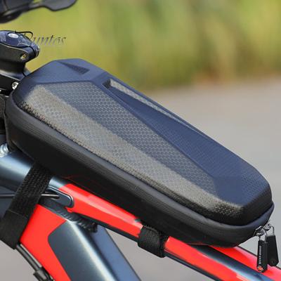 Für Rennrad Multifunktionale Fahrradrahmentasche Hartschale EVA Einfach zu installierende Oberrohr-Fahrraddreiecktasche