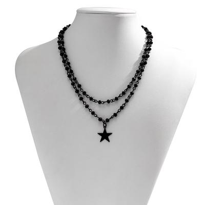 Star Cross Pendant Choker Necklace Chain for Women Girls Jewelry Gift