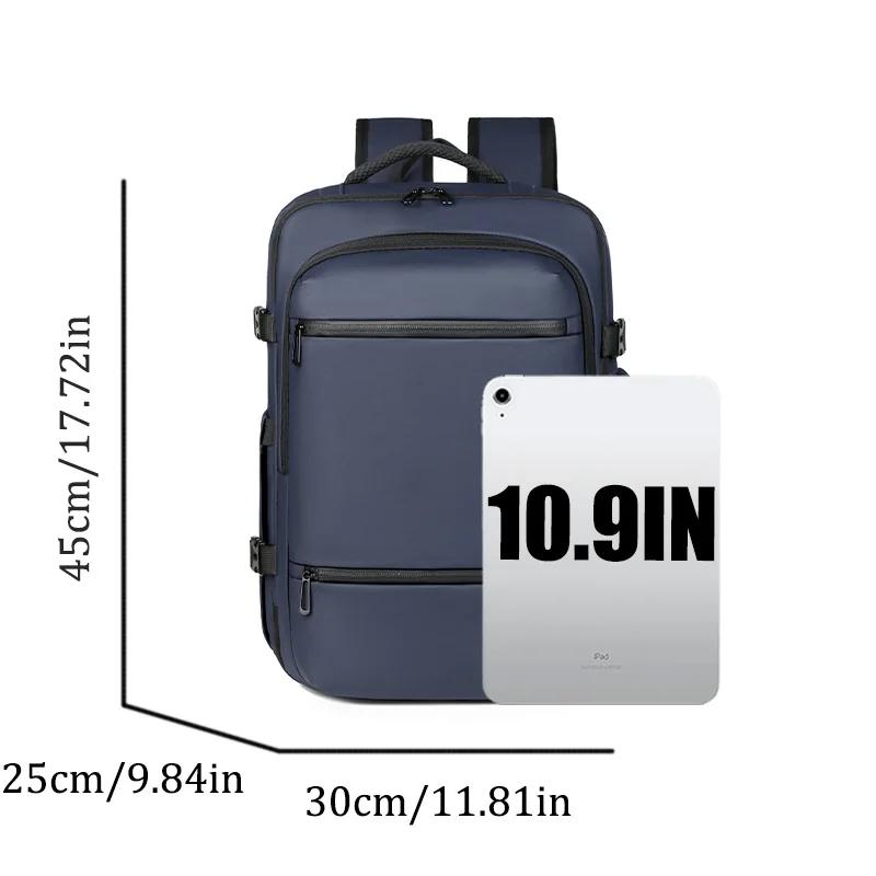 Sac à dos unisexe intelligent multicouche - Port USB, Zones humide/sèche et Compartiment à chaussures, Oxford léger pour le travail/voyage/usage quotidien
