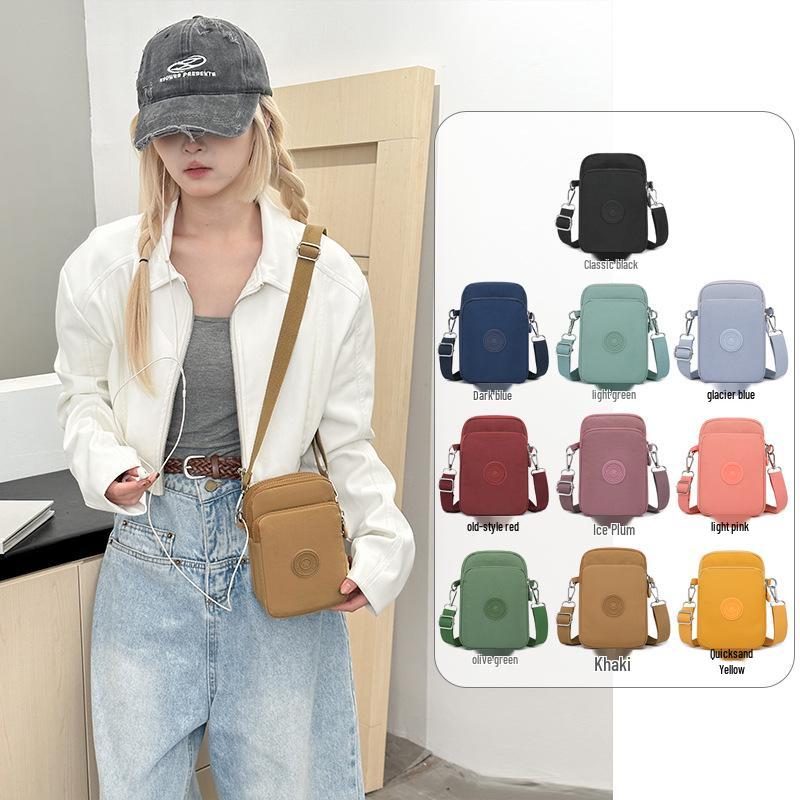 Women's Mini Crossbody Phone Bag - 2025 Multi-layer Oxford Cloth Compact Shoulder Bag