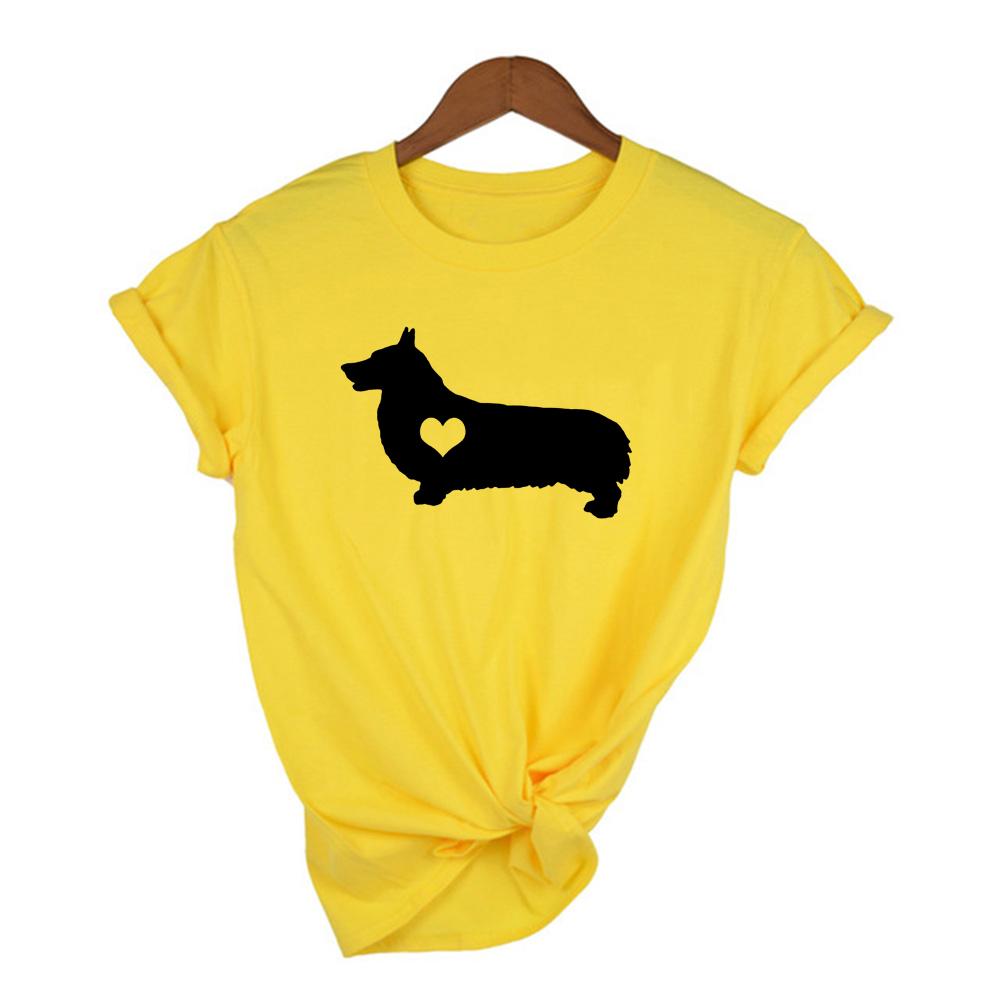 Corgi Dog Lover Shirt Women Tops Female Tee Gift For Dog Mom Dog Pet Lover