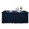 Solid Color Stretch Rectangular Table Skirt for Banquets and Conferences