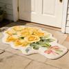 Girly Style Carpets for Living Room Flowers Bedroom Decor Carpet Fluffy Soft Irregular Bedside Rug Home Thicken Plush Floor Mat