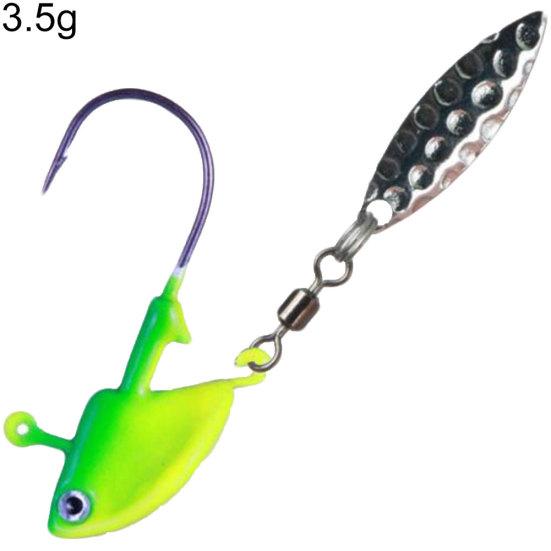MUQZI Sports Accessory Stainless Steel Luminous Fishing Lures Bait Tackle Tools with Rotating Sequins