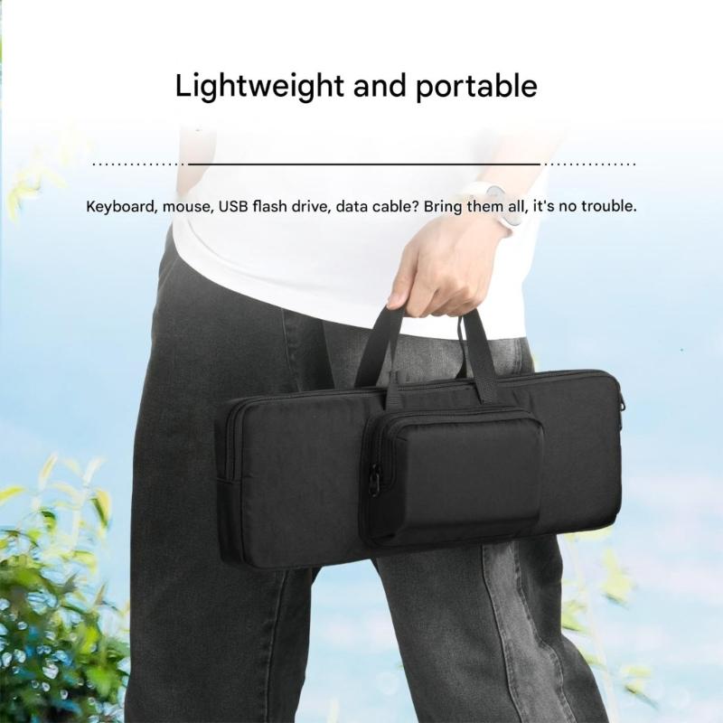 Heavy Duty Travel Organizers Case Shockproof Portable Storage Bag Replacement for Wireless Mechanical Keyboards Accessories