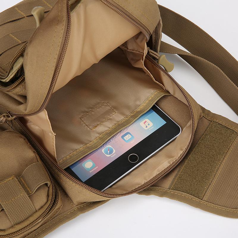 Borsa a tracolla da uomo Borsa a tracolla di grande capacità Borsa da petto sportiva multifunzionale per esterni