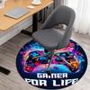 1PC Gamer Life Round Chair mat Area Rug - Non-Slip, Floor Mat for Office, Bedroom, and Indoor Decor -Gift D1127213