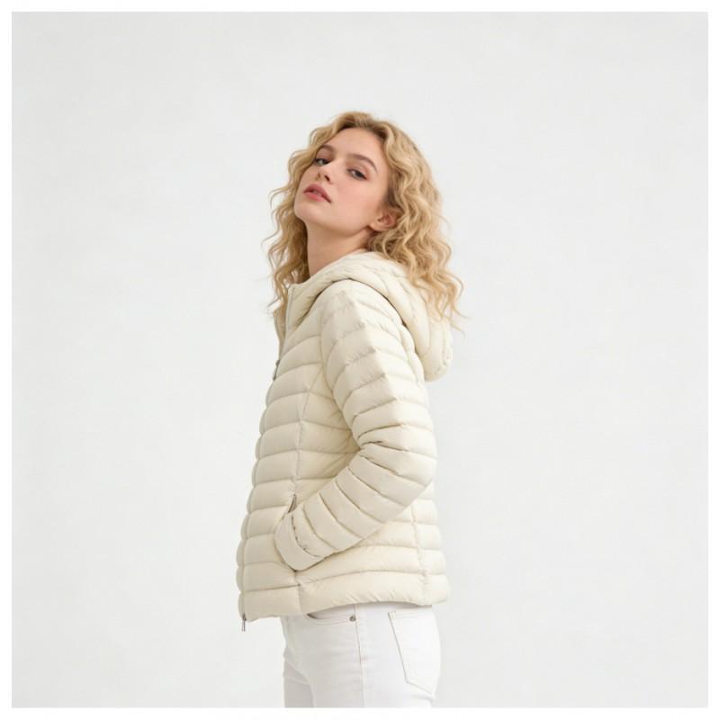 Womens Lightweight Hooded Down Jacket 90% Duck Fill Warm Slim Fit Winter Coat Daily Wear