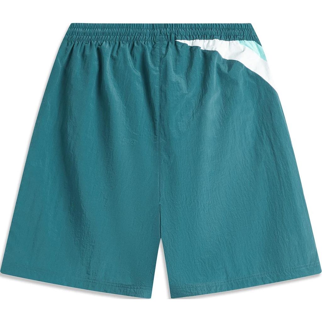 Li Ning My Name Color Block Средняя талия Завязка Удобные дышащие Свободные Прямые штанины Пятиточечные спортивные шорты унисекс шорты AKSU951-5