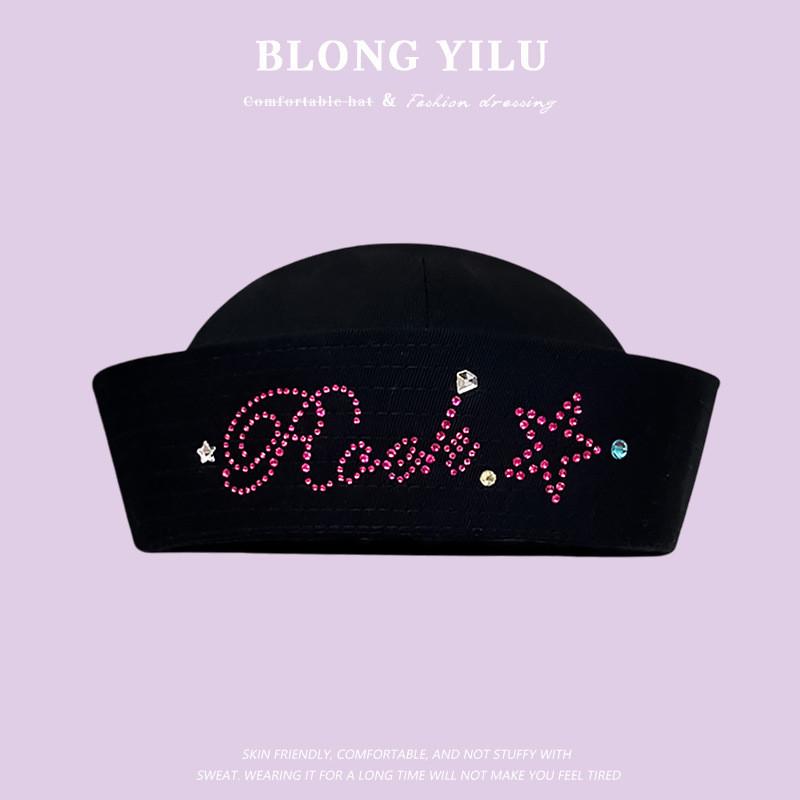 Sailor Hat With Bow Mesh Breathable Cotton For Summer And Spring Wear