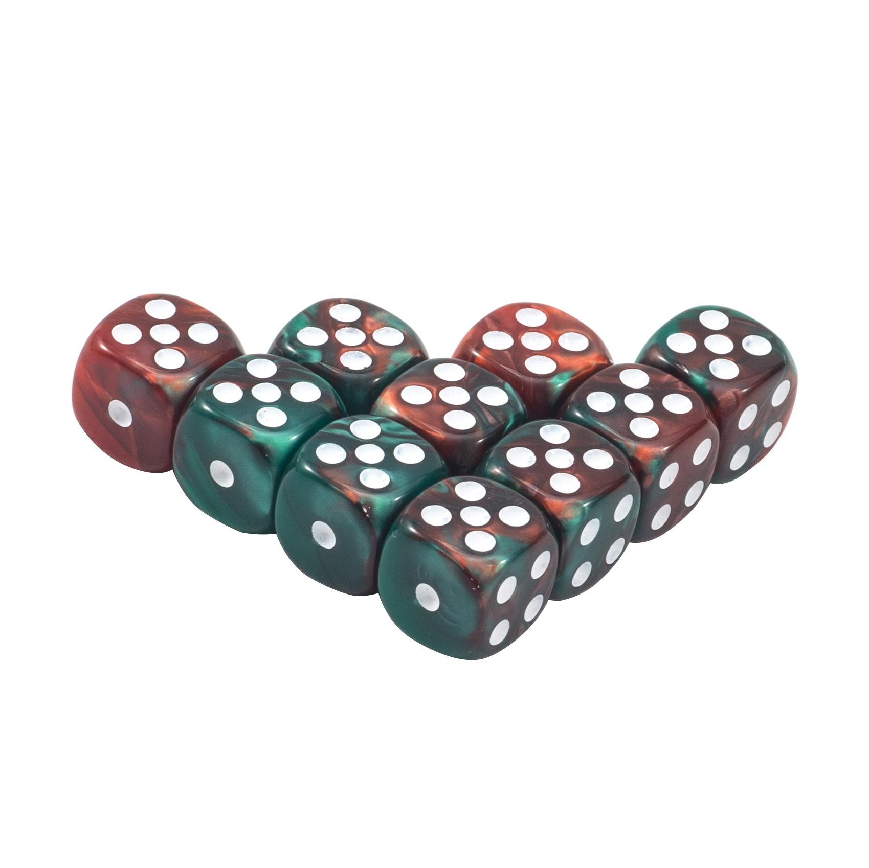 Premium Kwaliteit Ronde Stippen D6 Dobbelstenen Set Voor Tafel Bordspellen - 12 Mm Gemengde Kleuren Pak Van 10