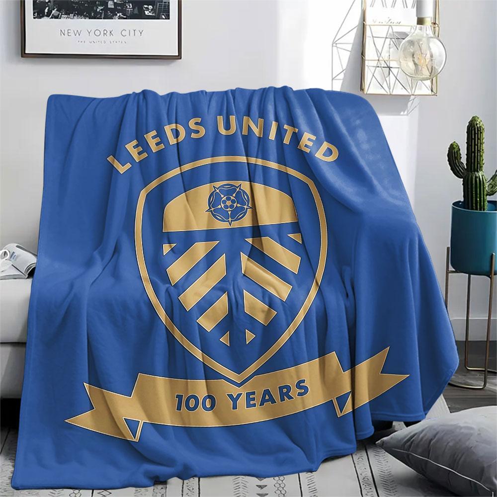 1pz Coperta in Flanella con Fantasia Leeds United Adatta a Tutte le Stagioni per Arredamento Casa Calore e Comfort Regali Regalo Festivo