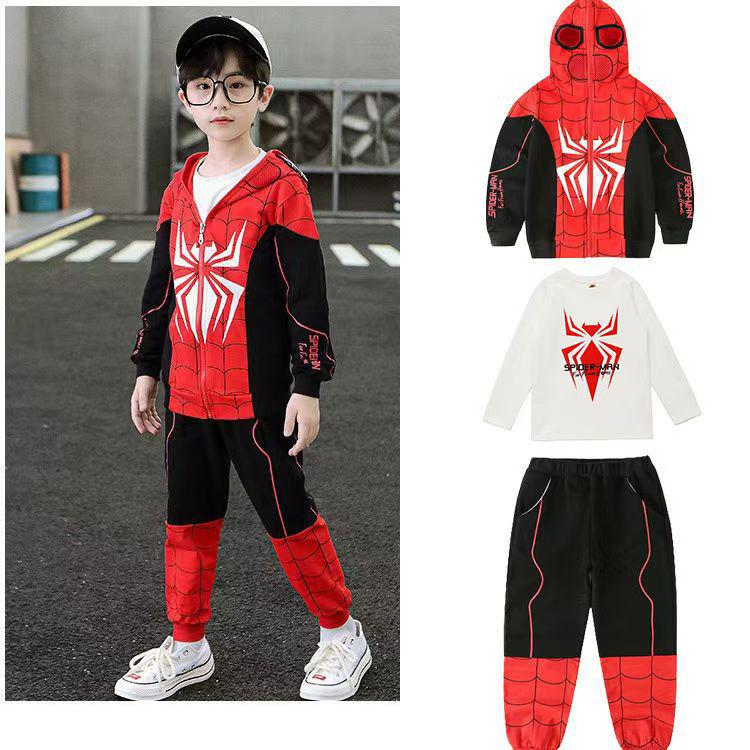 Spider-Man & Ultraman Boys' Spring/Autumn Two-Piece Sports Set