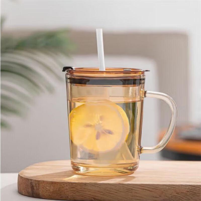 CombiRite Colorful Handled Borosilicate Glass Cup