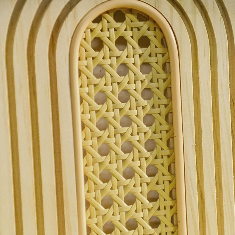 Wall Rattan Shelf Floating Shelves Wall Mounted,Plant Display Shelving X3UC