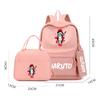 3Pcs/set Anime Naruto Backpack with Lunch Bag for Girl Boy Student Back To School Bookbag Schoolbag Men Women Leisure Travel Bag