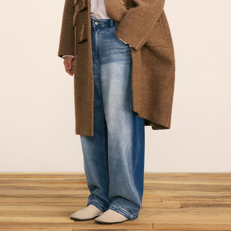 Men's 2024 Winter Wide Leg Loose Fit Casual Denim Jeans