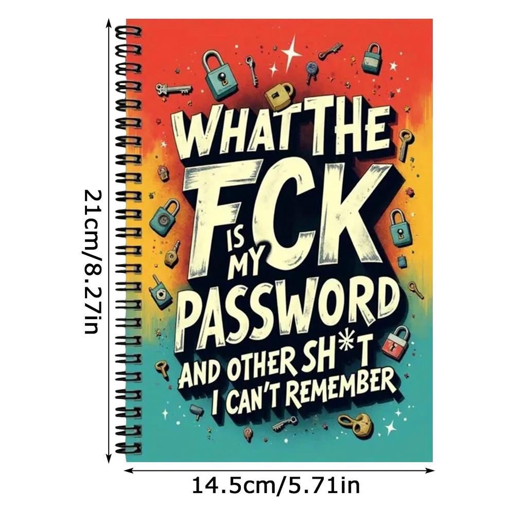 Fun Spiral Notebook - Password Lock Journal, Multi-Functional Diary With Secure Cover, Portable Notepad With Lined Pages