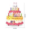 Cute Animated Birthday Cake Toy With Music & Light Removable Candles With Universal Wheel Early Education Gift For Kids Toddlers
