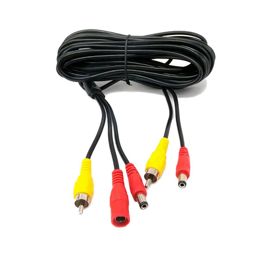 7M Camera W/ Detection Wire Car RCA Video Extension Cable for Auto Backup CAM