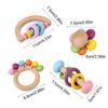 4PCS Parrot Toy Bird Chewing Toys Hanging Wooden Toy Parrot Playing Toy Set
